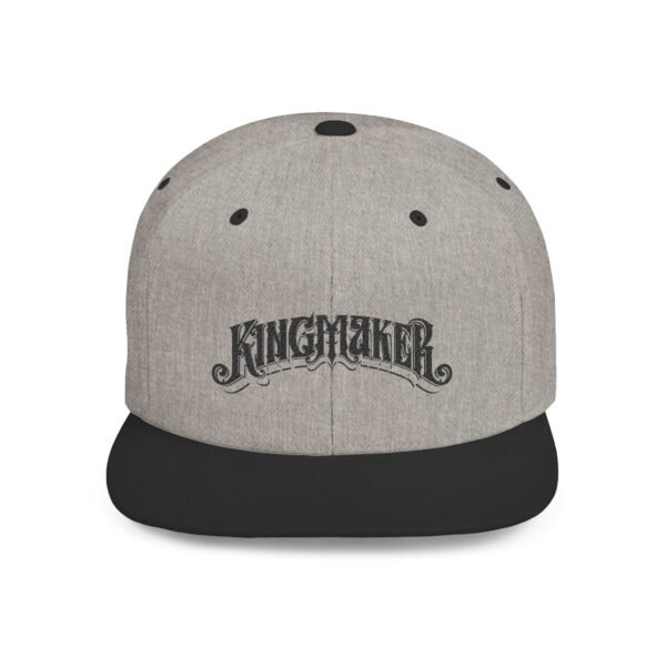 NEW Kingmaker Font (Black) Flat Bill Snapback Hat (Multiple Color Options) - Image 16
