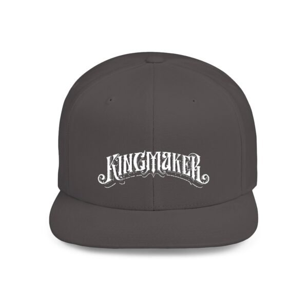NEW Kingmaker Font (White) Flat Bill Snapback Hat (Multiple Color Options) - Image 43