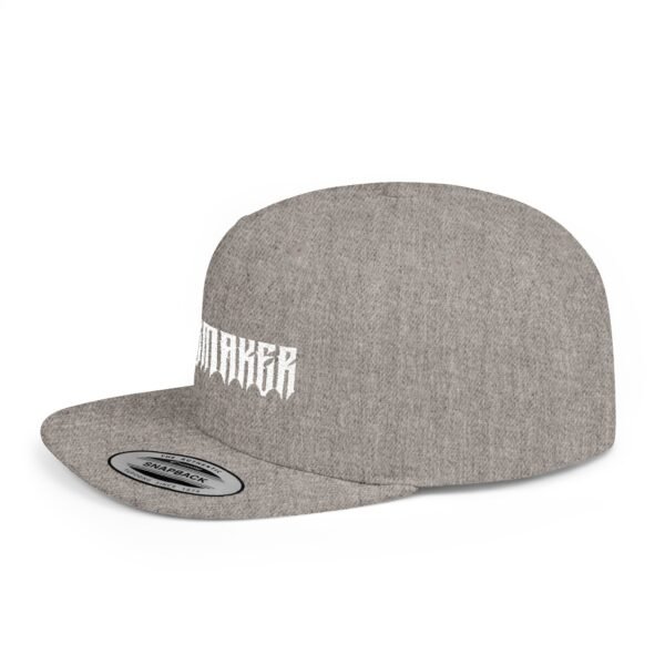 Classic White Kingmaker Font Flat Bill Snapback Cap - Image 25