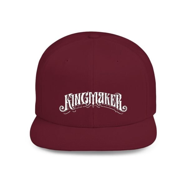 NEW Kingmaker Font (White) Flat Bill Snapback Hat (Multiple Color Options) - Image 46