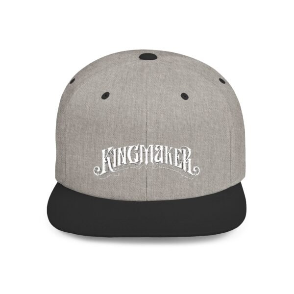 NEW Kingmaker Font (White) Flat Bill Snapback Hat (Multiple Color Options) - Image 10