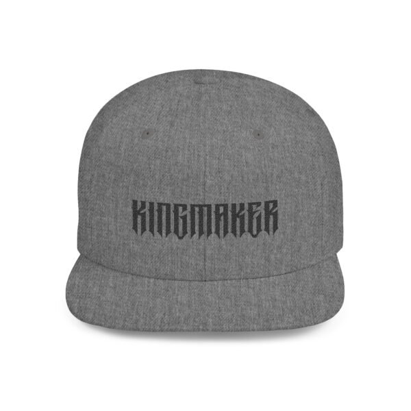 Classic Kingmaker Font (Black) Flat Bill Snapback Hat (Multiple Color Options) - Image 10