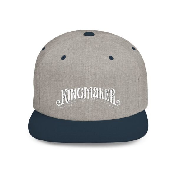 NEW Kingmaker Font (White) Flat Bill Snapback Hat (Multiple Color Options) - Image 7
