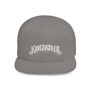 NEW Kingmaker Font (White) Flat Bill Snapback Hat (Multiple Color Options)