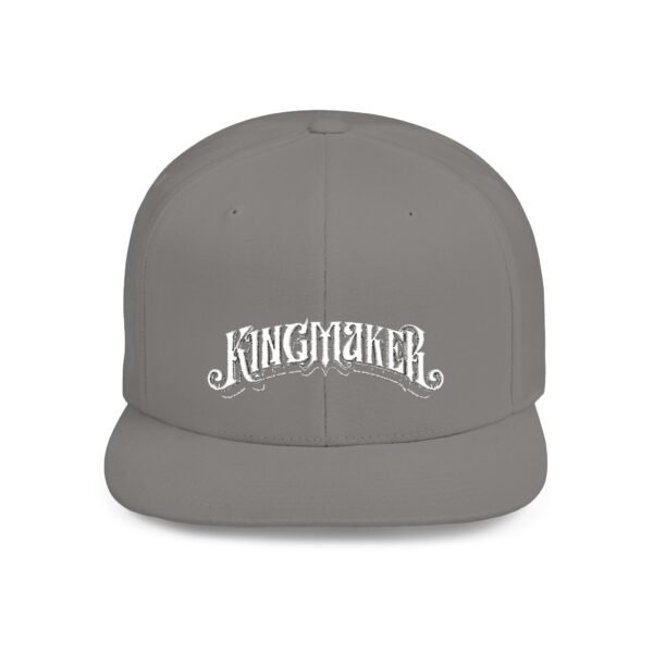 NEW Kingmaker Font (White) Flat Bill Snapback Hat (Multiple Color Options)