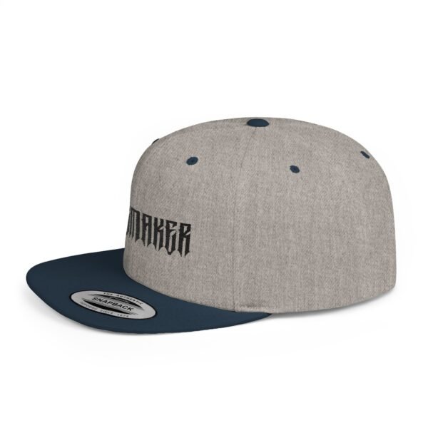 Classic Kingmaker Font (Black) Flat Bill Snapback Hat (Multiple Color Options) - Image 15