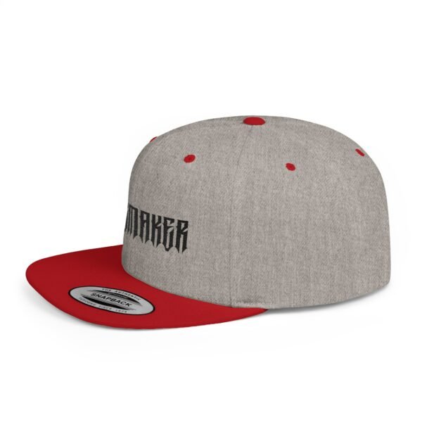 Classic Kingmaker Font (Black) Flat Bill Snapback Hat (Multiple Color Options) - Image 21