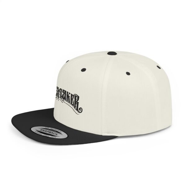 NEW Kingmaker Font (Black) Flat Bill Snapback Hat (Multiple Color Options) - Image 3
