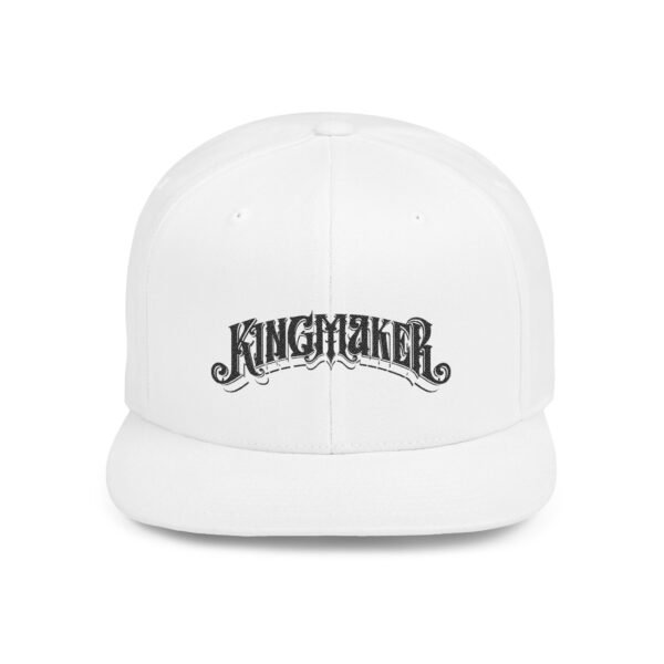 NEW Kingmaker Font (Black) Flat Bill Snapback Hat (Multiple Color Options) - Image 4