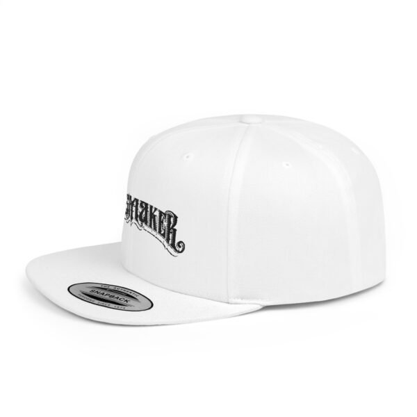 NEW Kingmaker Font (Black) Flat Bill Snapback Hat (Multiple Color Options) - Image 6