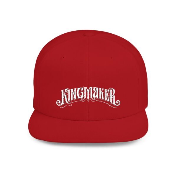 NEW Kingmaker Font (White) Flat Bill Snapback Hat (Multiple Color Options) - Image 16