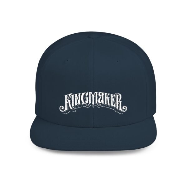 NEW Kingmaker Font (White) Flat Bill Snapback Hat (Multiple Color Options) - Image 31