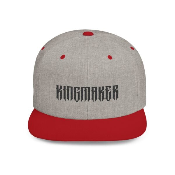 Classic Kingmaker Font (Black) Flat Bill Snapback Hat (Multiple Color Options) - Image 19