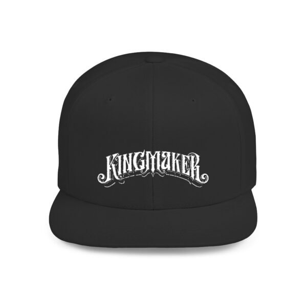 NEW Kingmaker Font (White) Flat Bill Snapback Hat (Multiple Color Options) - Image 37