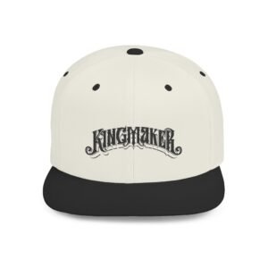 NEW Kingmaker Font (Black) Flat Bill Snapback Hat (Multiple Color Options)