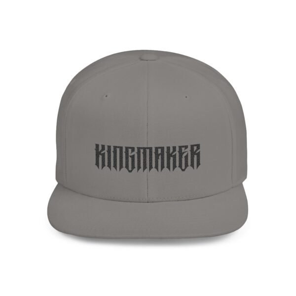 Classic Kingmaker Font (Black) Flat Bill Snapback Hat (Multiple Color Options) - Image 7