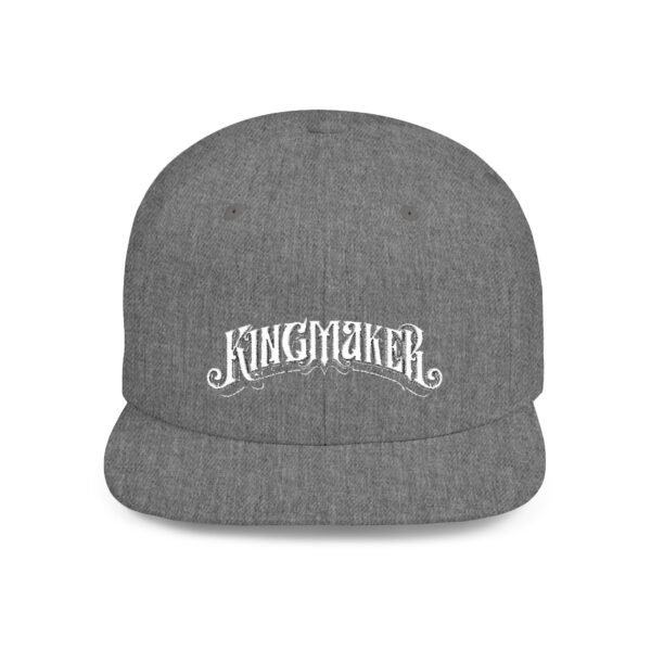 NEW Kingmaker Font (White) Flat Bill Snapback Hat (Multiple Color Options) - Image 4