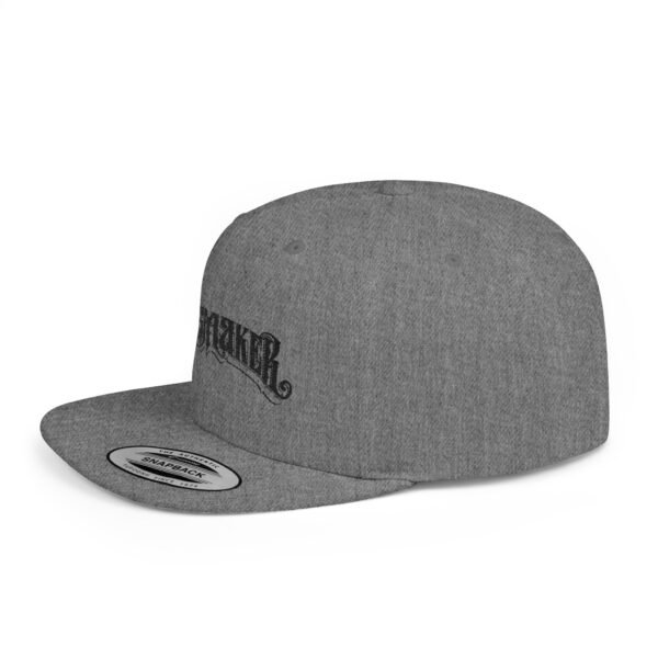 NEW Kingmaker Font (Black) Flat Bill Snapback Hat (Multiple Color Options) - Image 12